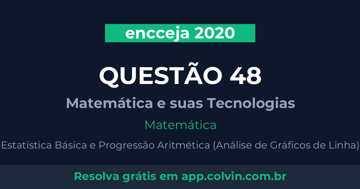 Miniatura da Questão 48 de Matemática do encceja 2020