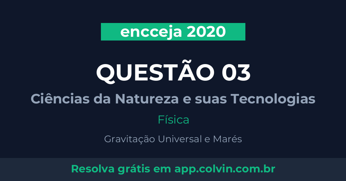 Miniatura da Questão 3 de Física do encceja 2020