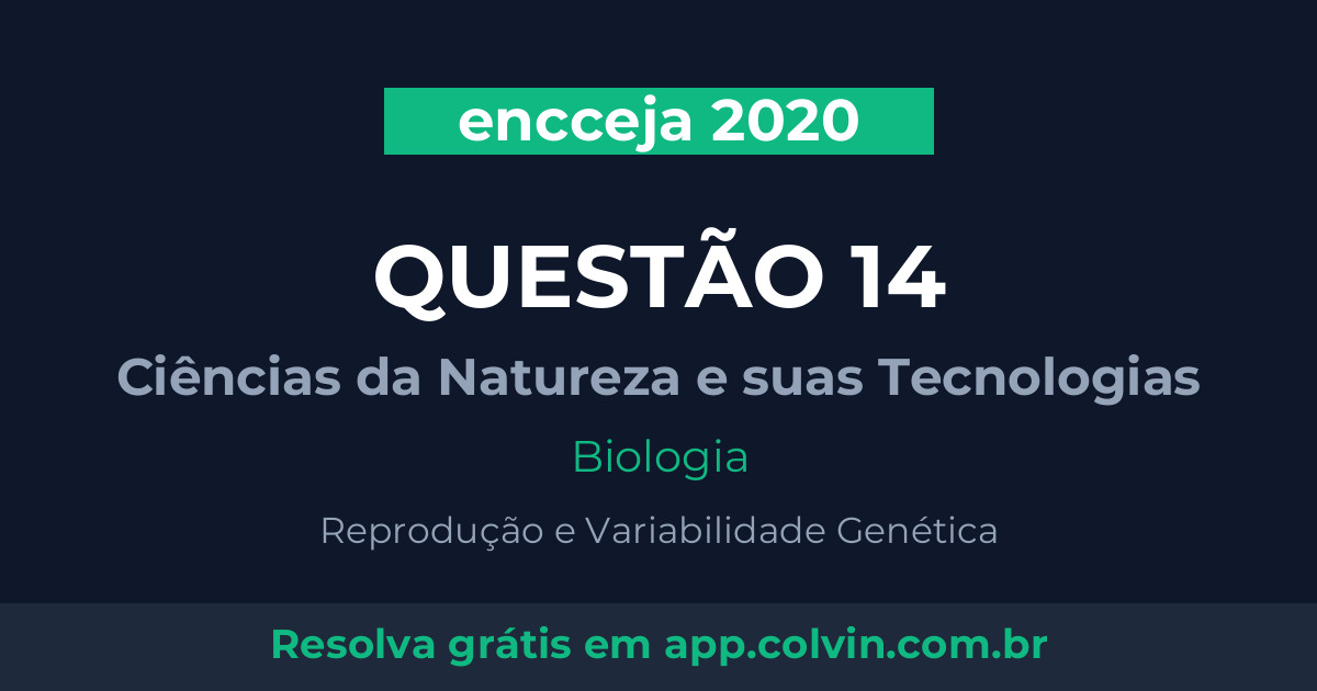 Miniatura da Questão 14 de Biologia do encceja 2020