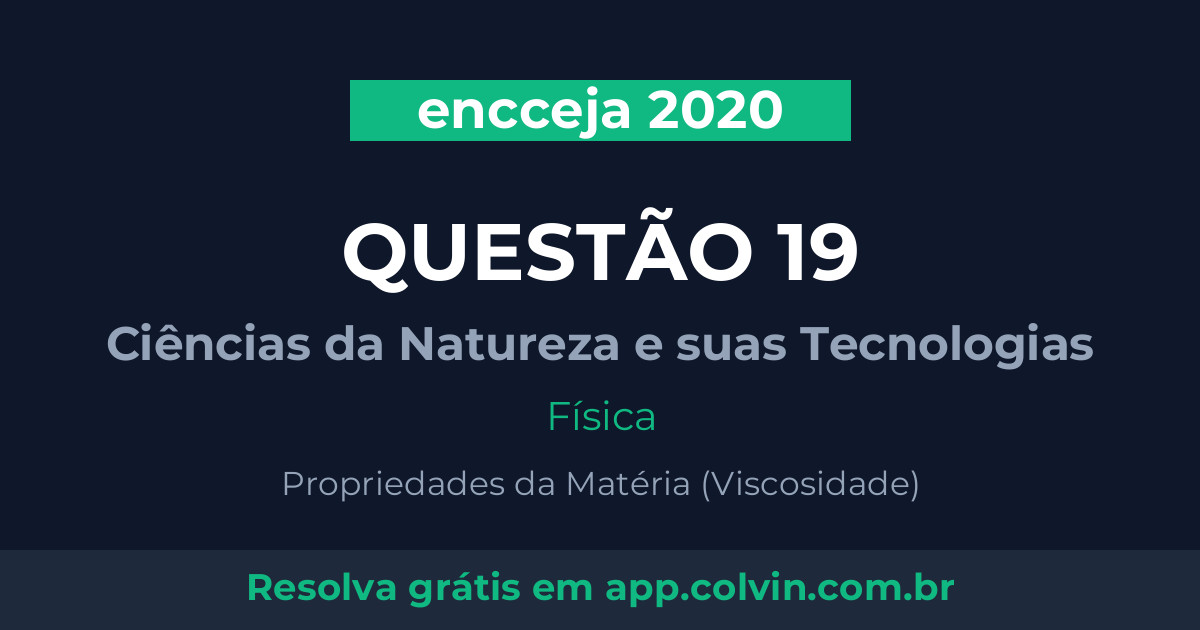 Miniatura da Questão 19 de Física do encceja 2020