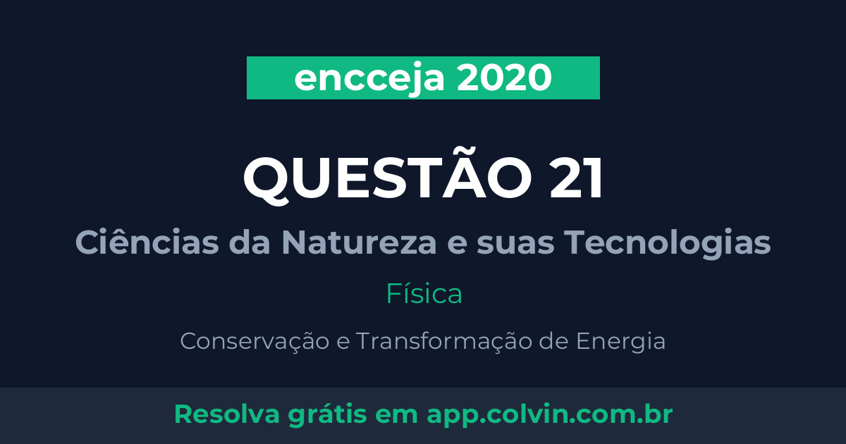 Miniatura da Questão 21 de Física do encceja 2020