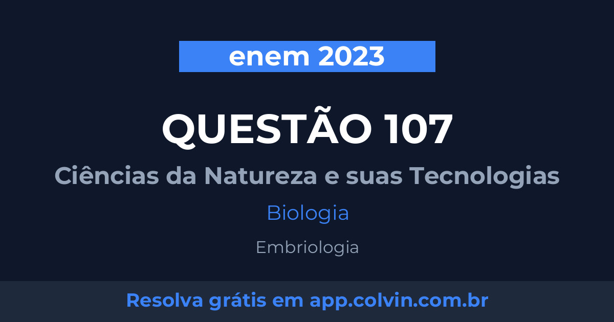 Miniatura da Questão 107 de Biologia do enem 2023