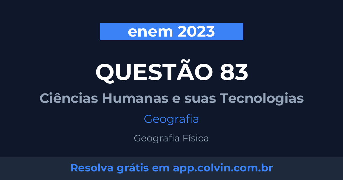Miniatura da Questão 83 de Geografia do enem 2023