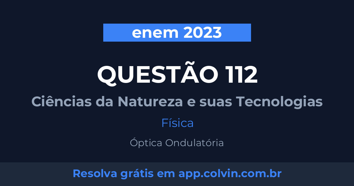 Miniatura da Questão 112 de Física do enem 2023