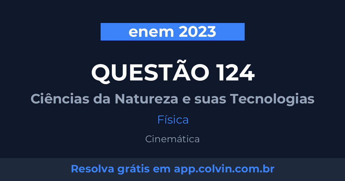 Miniatura da Questão 124 de Física do enem 2023