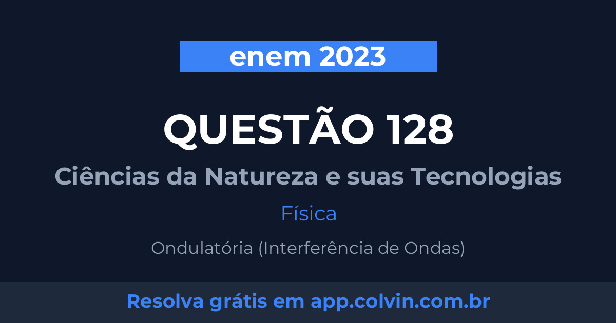 Miniatura da Questão 128 de Física do enem 2023