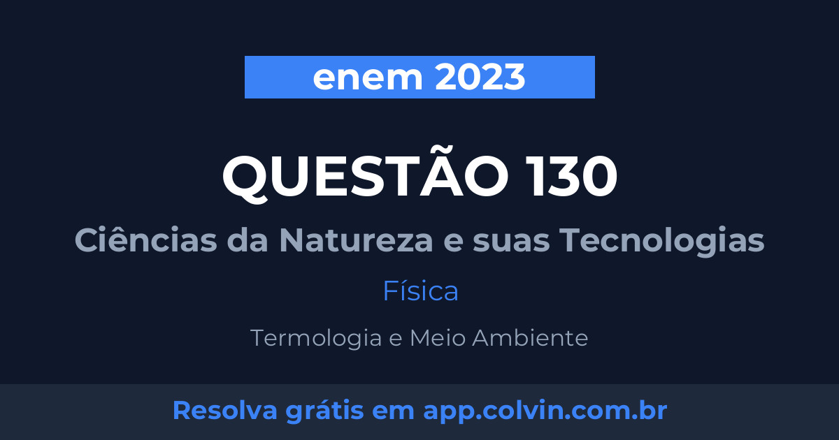 Miniatura da Questão 130 de Física do enem 2023