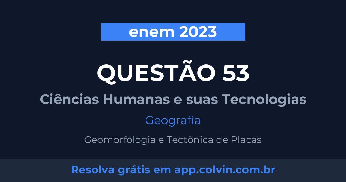 Miniatura da Questão 53 de Geografia do enem 2023