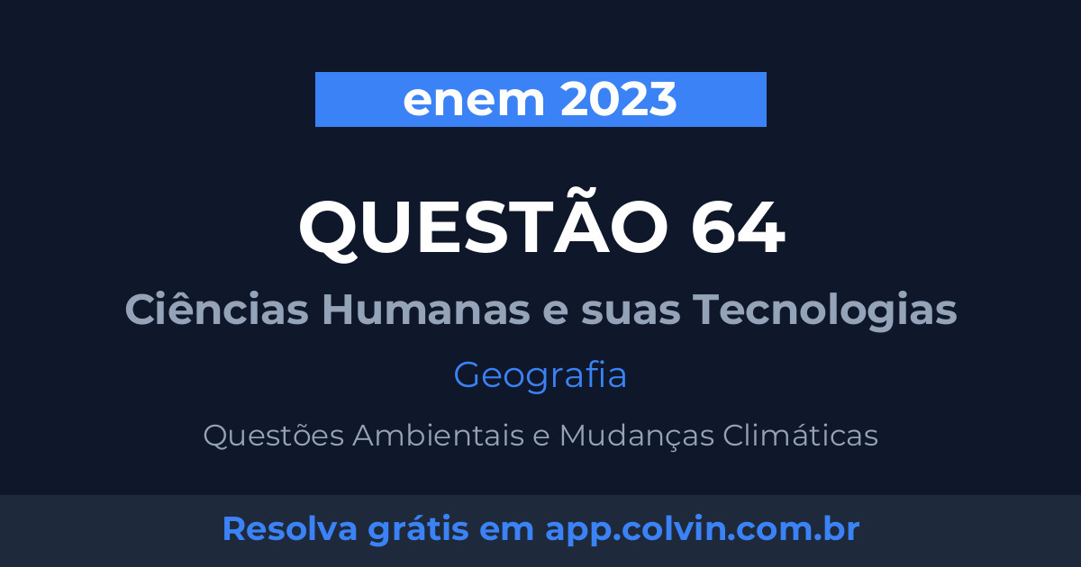 Miniatura da Questão 64 de Geografia do enem 2023