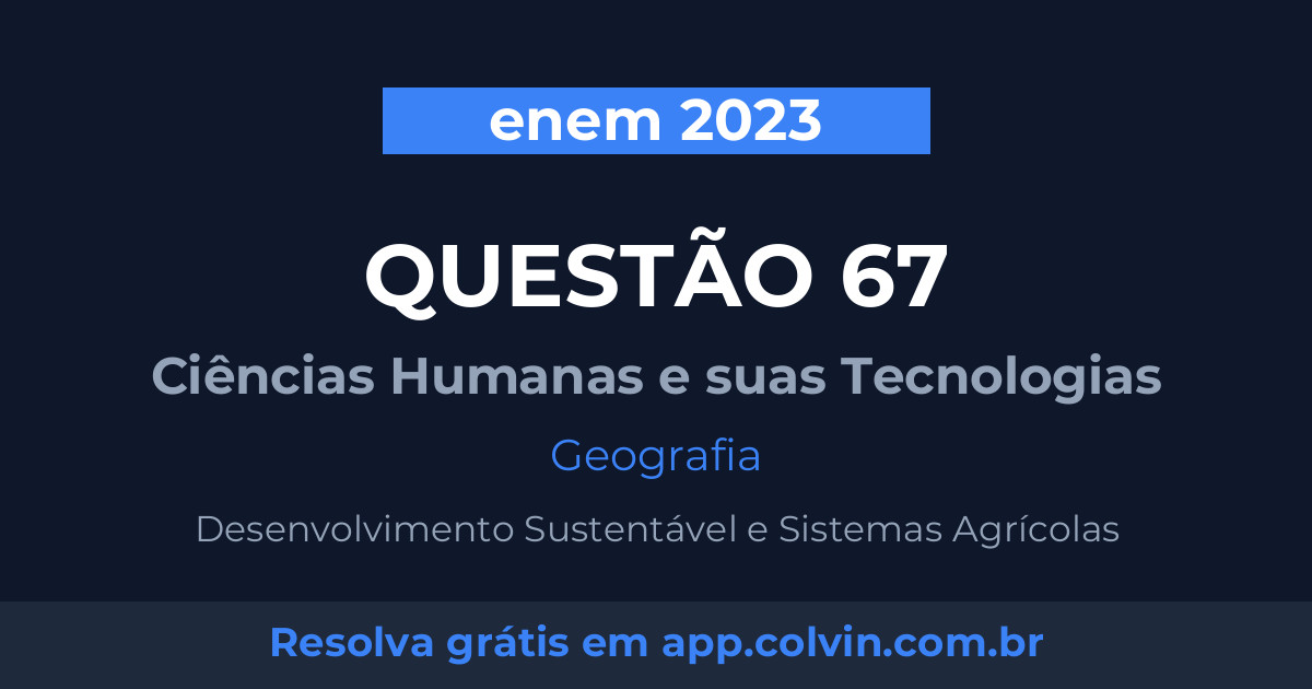 Miniatura da Questão 67 de Geografia do enem 2023