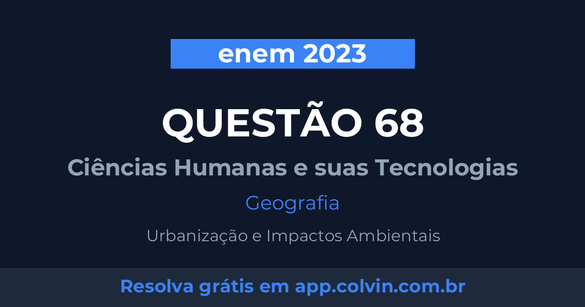Miniatura da Questão 68 de Geografia do enem 2023