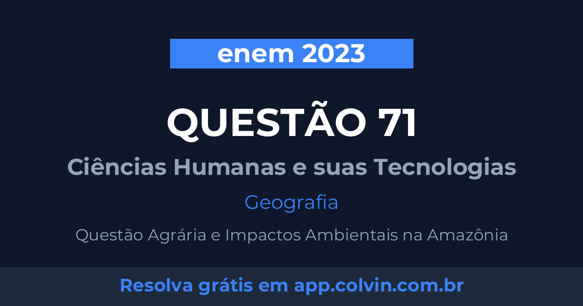 Miniatura da Questão 71 de Geografia do enem 2023