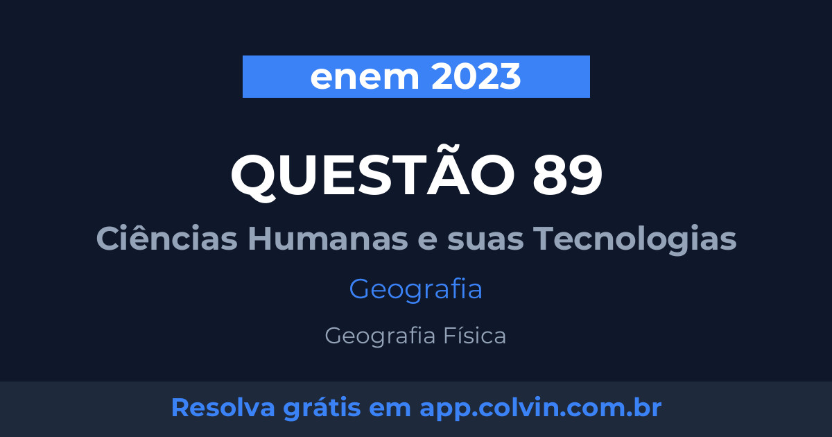 Miniatura da Questão 89 de Geografia do enem 2023