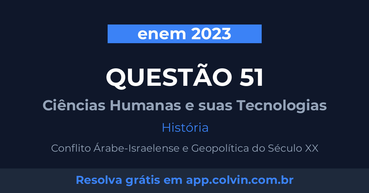 Miniatura da Questão 51 de História do enem 2023