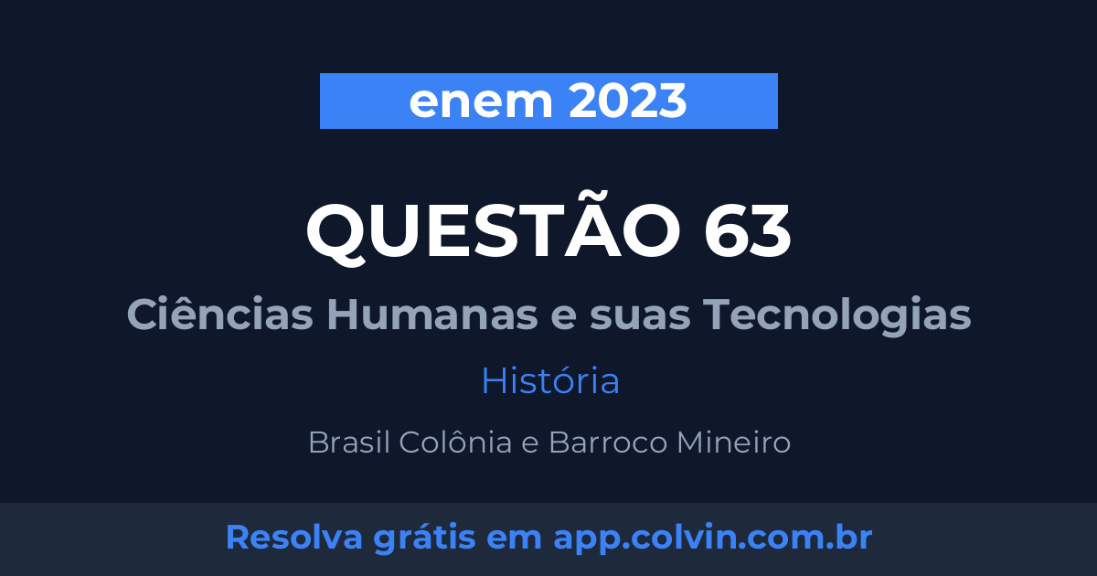 Miniatura da Questão 63 de História do enem 2023
