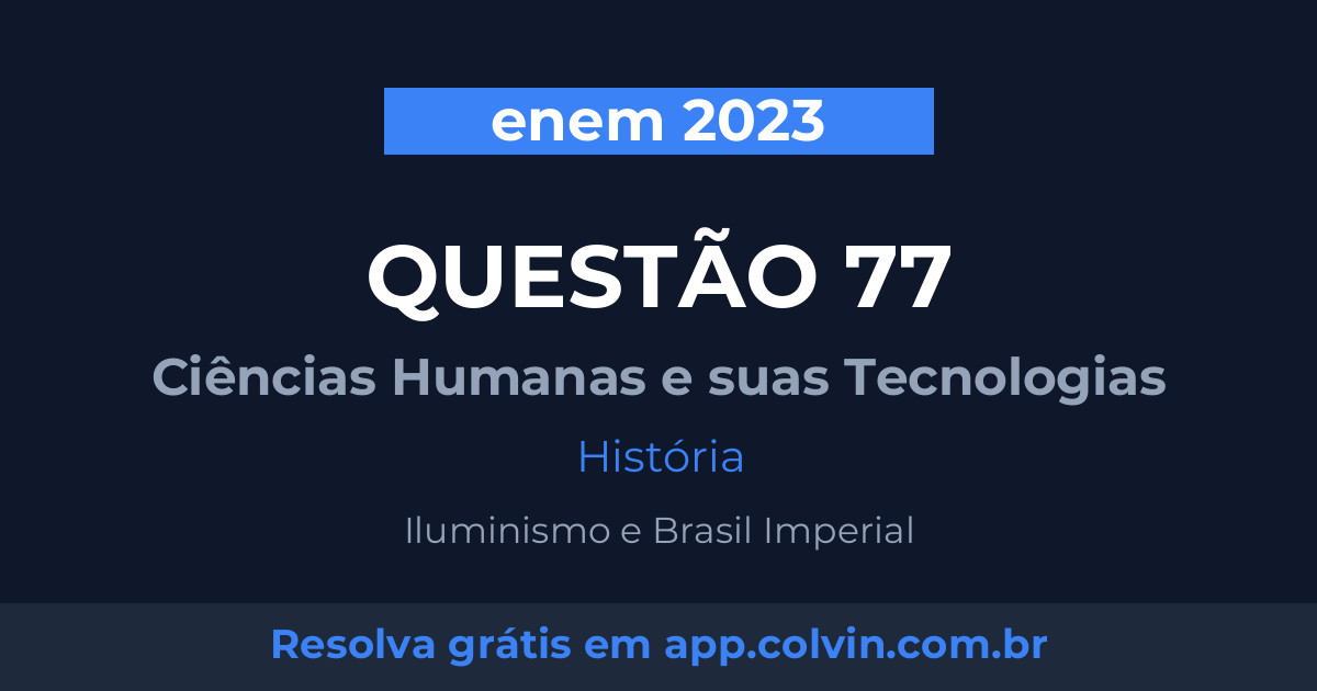 Miniatura da Questão 77 de História do enem 2023