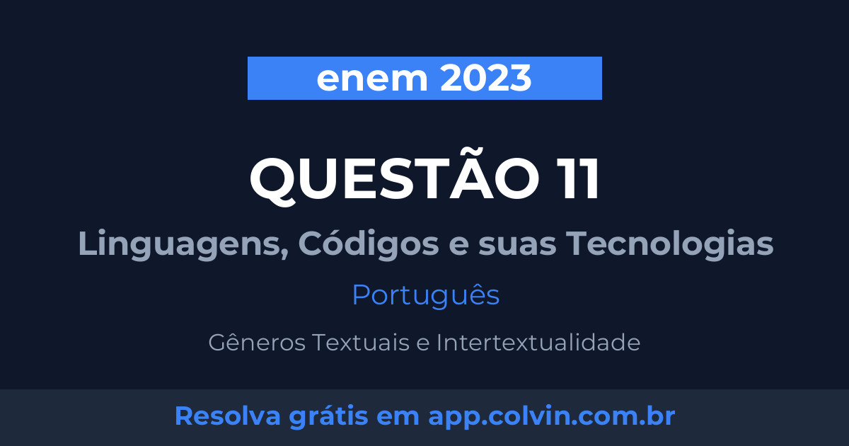 Miniatura da Questão 11 de Português do enem 2023