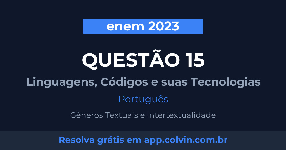 Miniatura da Questão 15 de Português do enem 2023