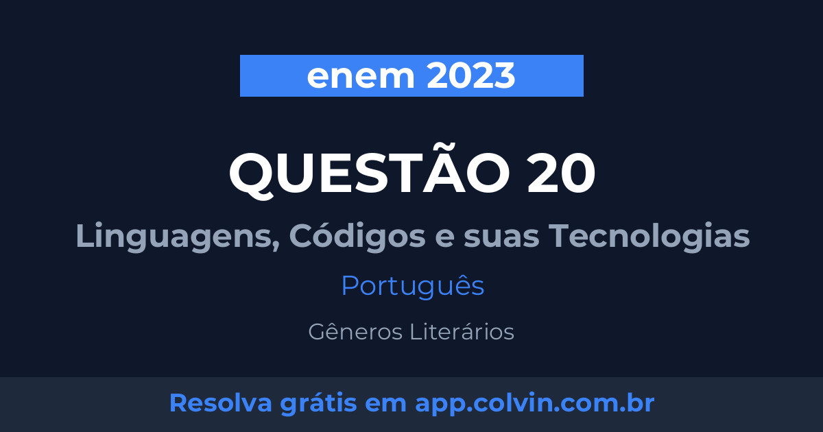 Miniatura da Questão 20 de Português do enem 2023