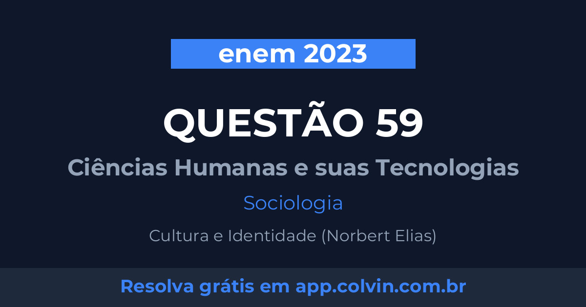 Miniatura da Questão 59 de Sociologia do enem 2023