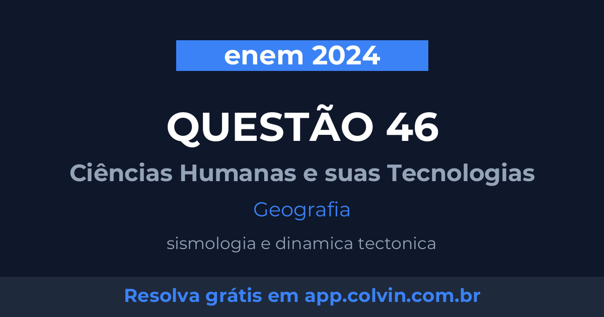 Miniatura da Questão 46 de Geografia do enem 2024
