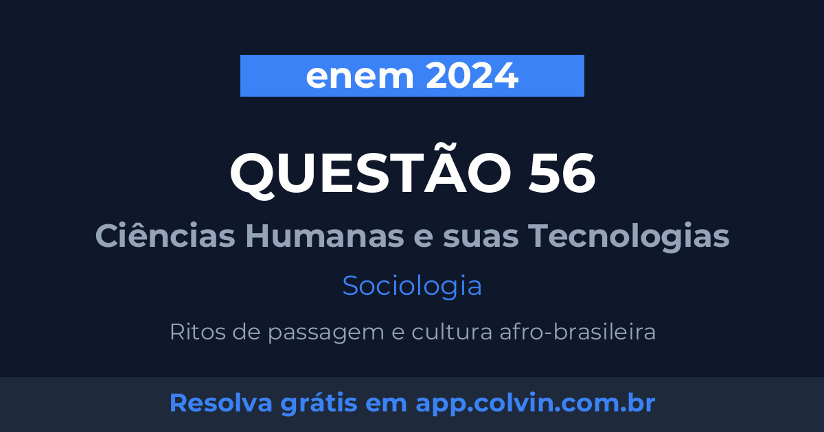 Miniatura da Questão 56 de Sociologia do enem 2024