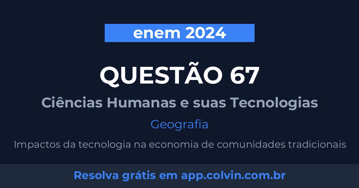 Miniatura da Questão 67 de Geografia do enem 2024