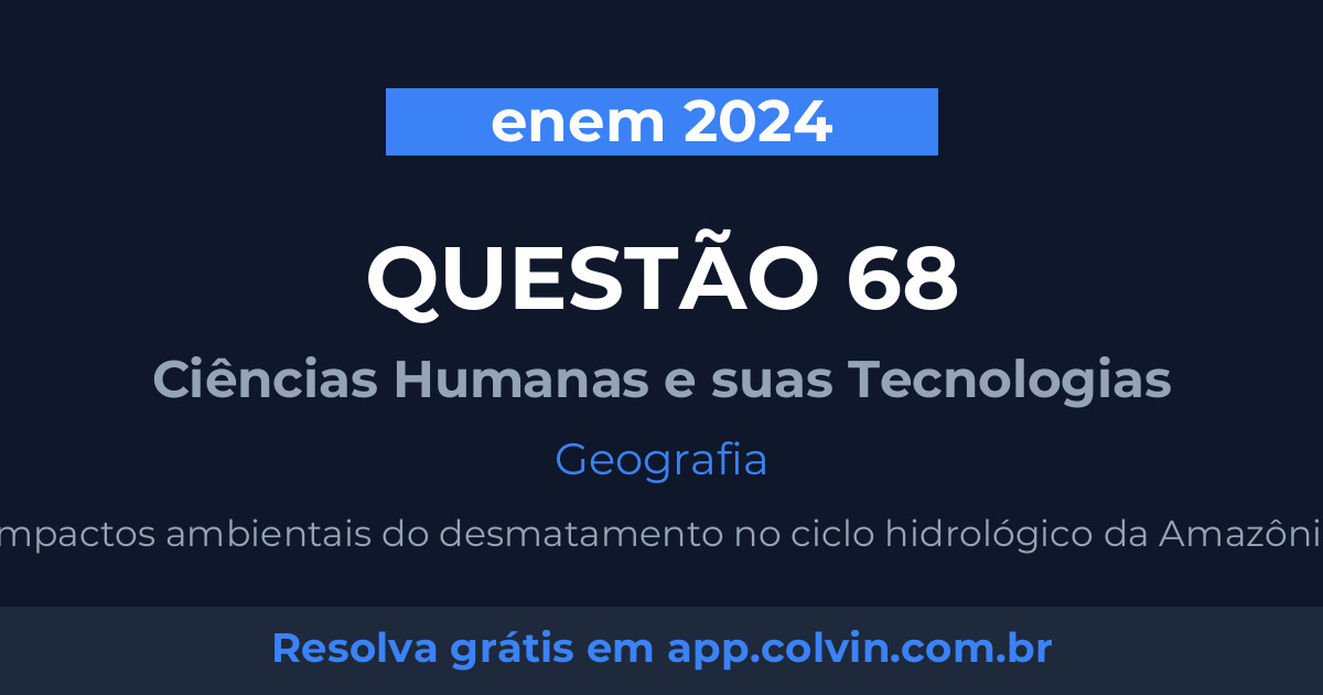 Miniatura da Questão 68 de Geografia do enem 2024