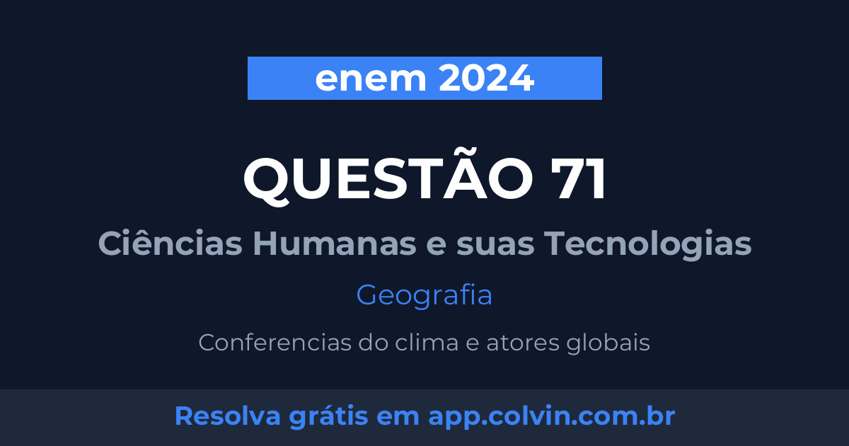 Miniatura da Questão 71 de Geografia do enem 2024