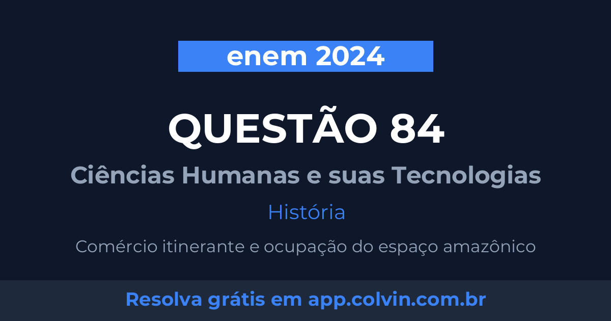 Miniatura da Questão 84 de História do enem 2024