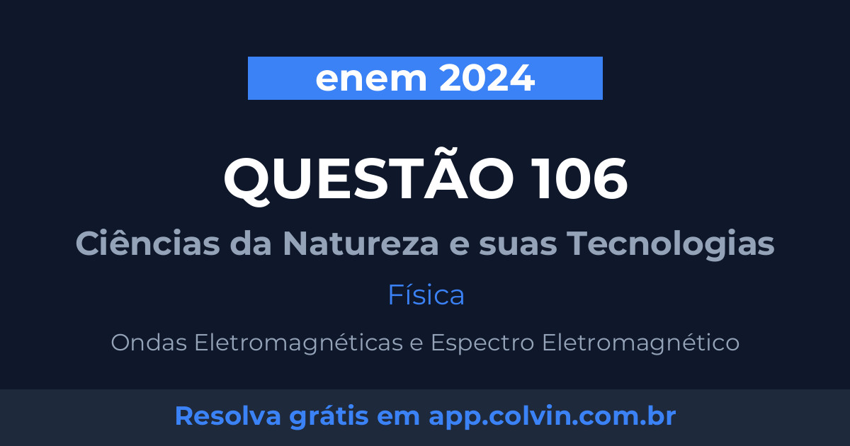 Miniatura da Questão 106 de Física do enem 2024