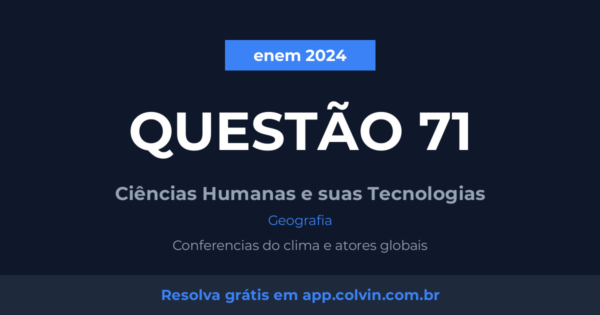 Miniatura da Questão 71 de Geografia do enem 2024