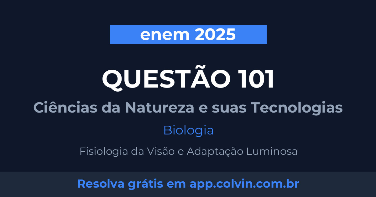 Miniatura da Questão 101 de Biologia do enem 2025